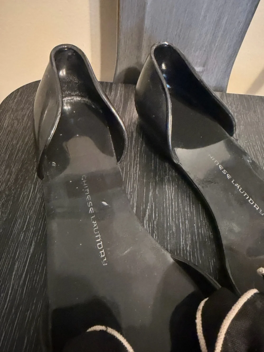 Chinese Laundry Black Bow Ballet Flats Size 8 Coquette Style